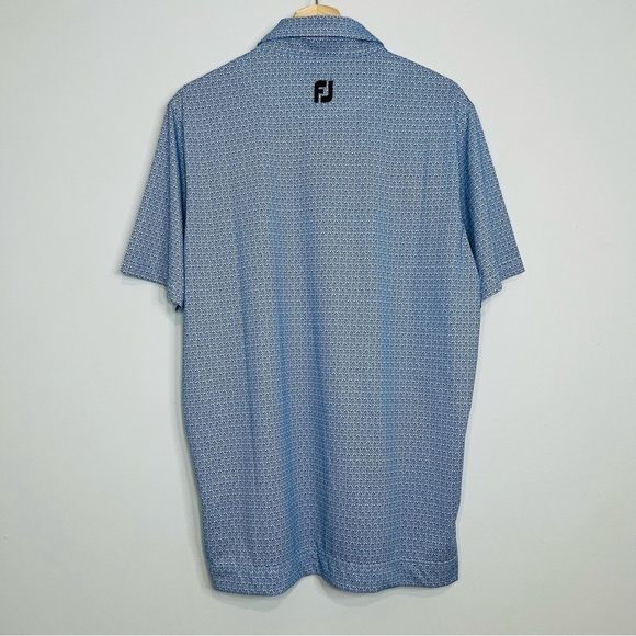 FootJoy Blue “Dunedin” Wave Overall Print Performance Polo S - Picture 7 of 7